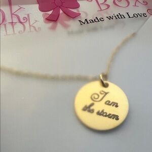 I AM THE STORM Gold Pendant Necklace